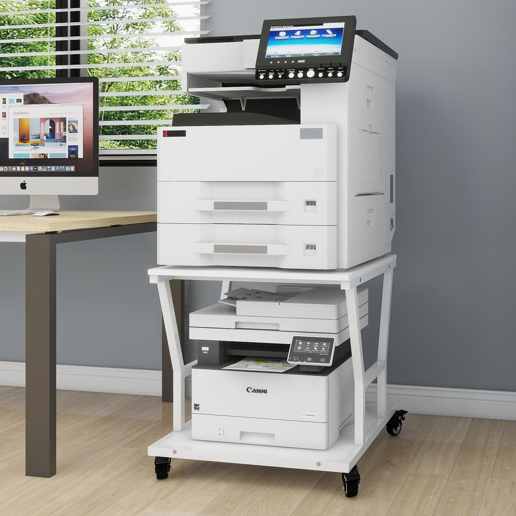 Natwind 2 Tier Printer Stand, 24''x24'',for Large Heavy Printers, Retro