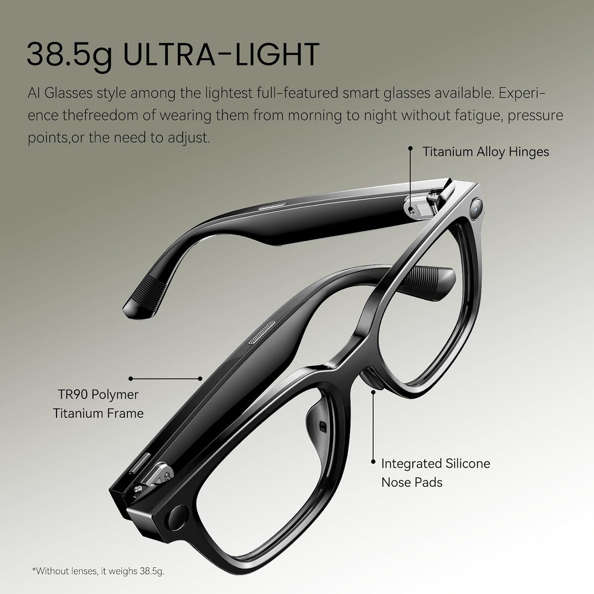 Rokid Ai Glasses Style (Non-Display), 2026 Smart Audio Sun Glasses
