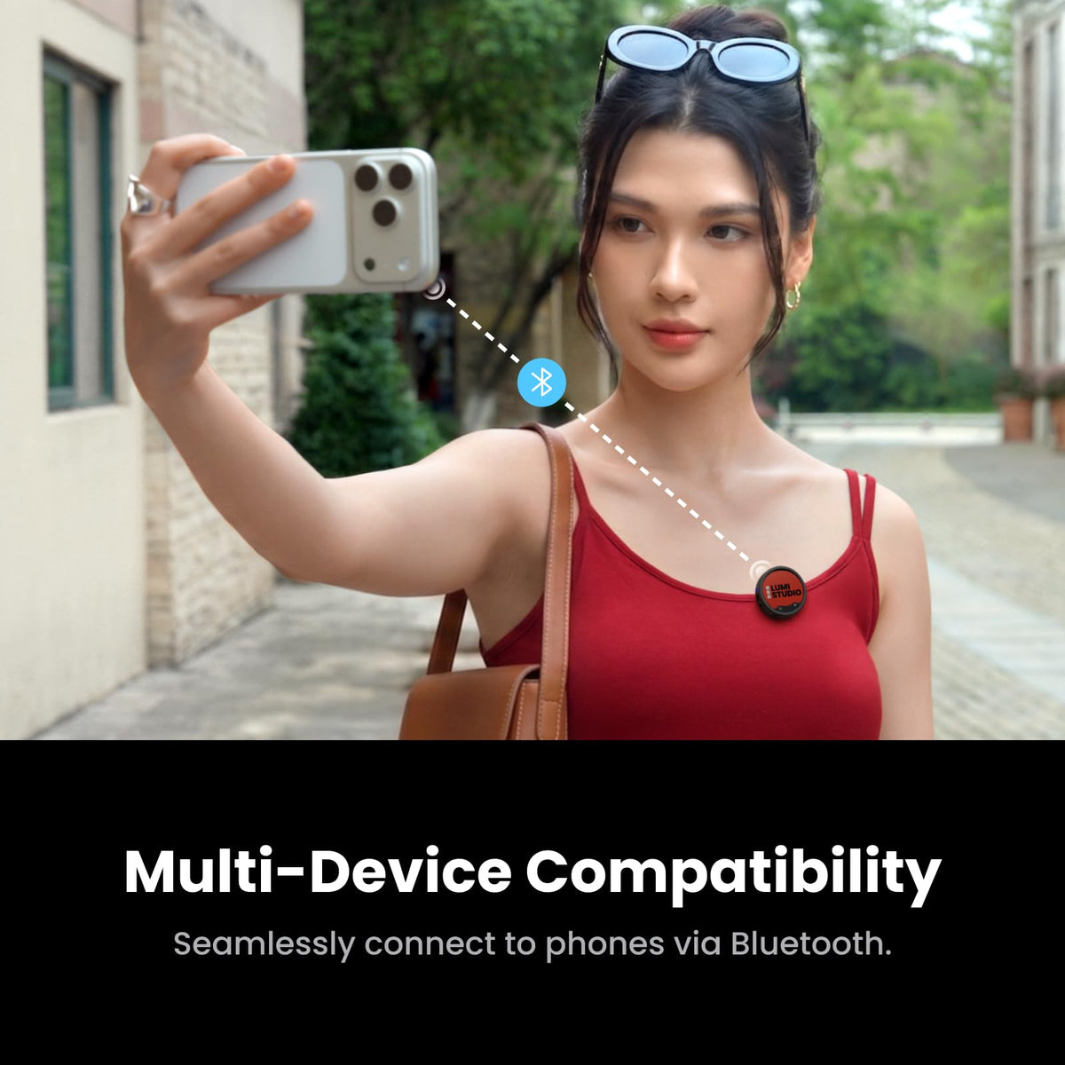 Insta360 Mic Pro (2 TX + 1 RX + Charging Case), Wireless Mini Lavalier Microphone for iPhone/Camera/Android, Video Recording, Vlogging, Bluetooth, Customizable E-Ink Display, 3-Mic Array, 30hrs Use