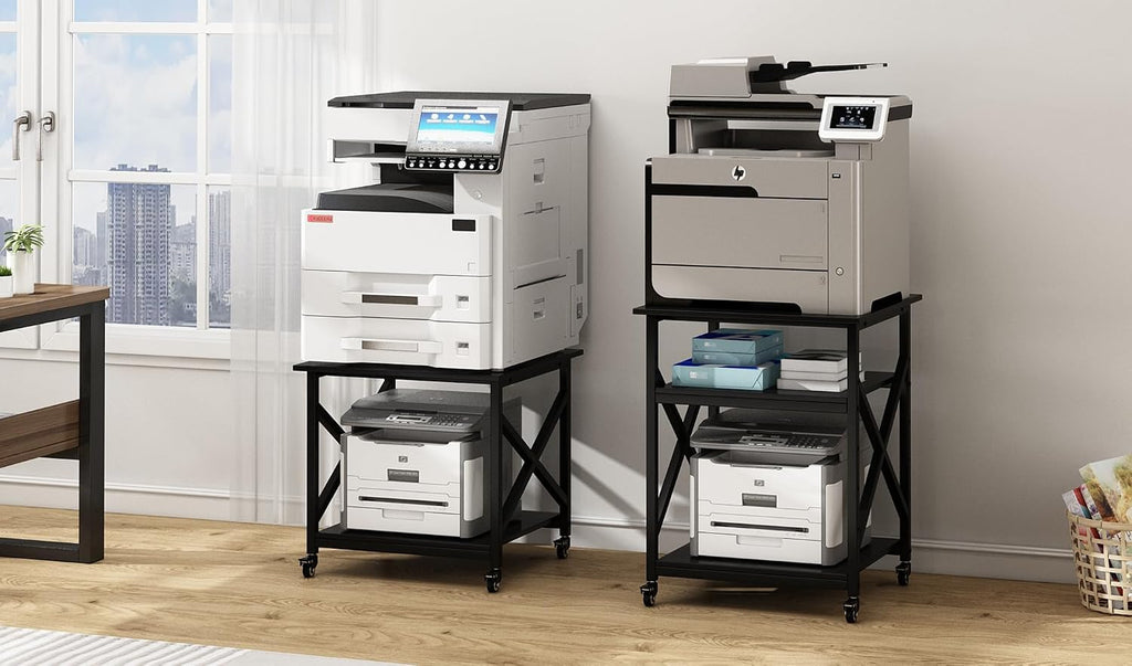 Fannova 23.6"x23.6"x30.1" Large Printer Stand with Adjustable Storage Shelf