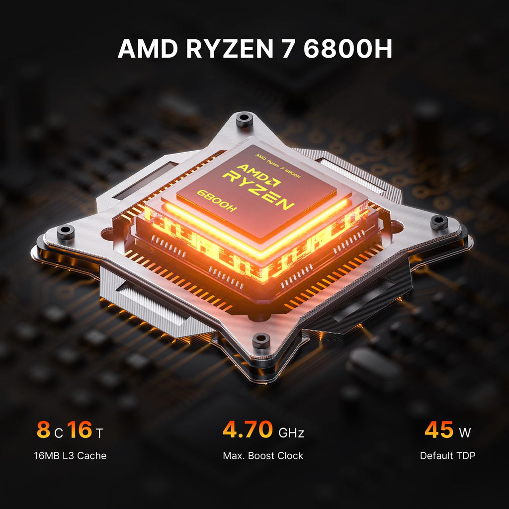 BOSGAME E4 Air Mini PC, AMD Ryzen 5 3500U 8GB DDR4 256GB SATA SSD