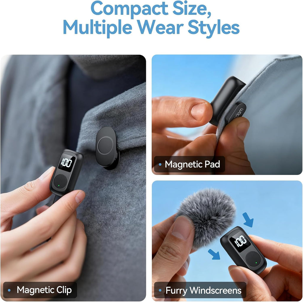 occiam Mini Lavalier Microphone for iPhone & Android Wireless Microphone