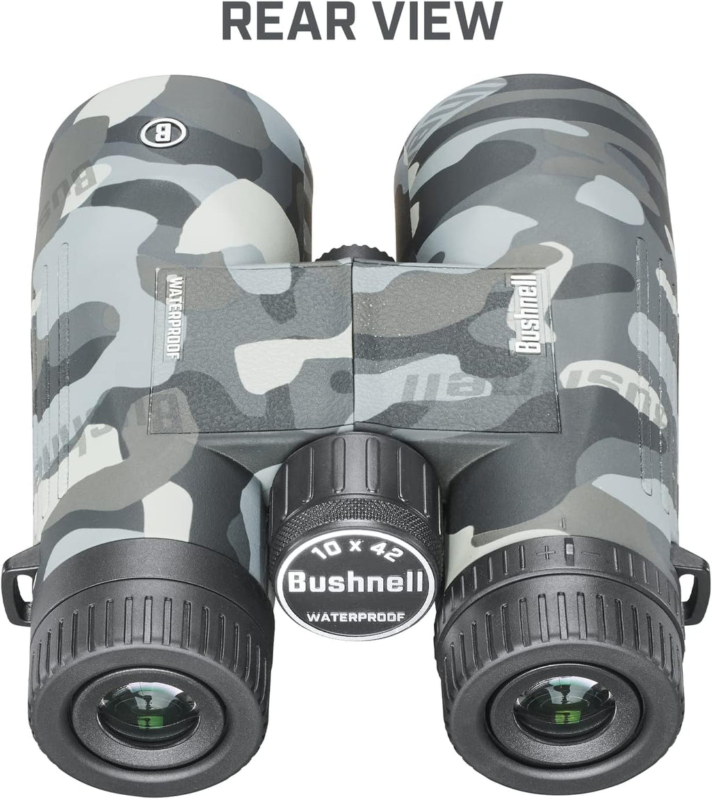 Bushnell Blackout Camo 10x42 IPX7 Waterproof Binoculars with Fully-Multi Coated Lenses and Durable Rubber Armor, Binoculars for Hunting, Boating Birdwatching