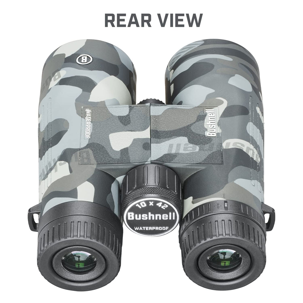 Bushnell Blackout Camo 10x42 IPX7 Waterproof Binoculars with Fully-Multi Coated Lenses and Durable Rubber Armor, Binoculars for Hunting, Boating Birdwatching