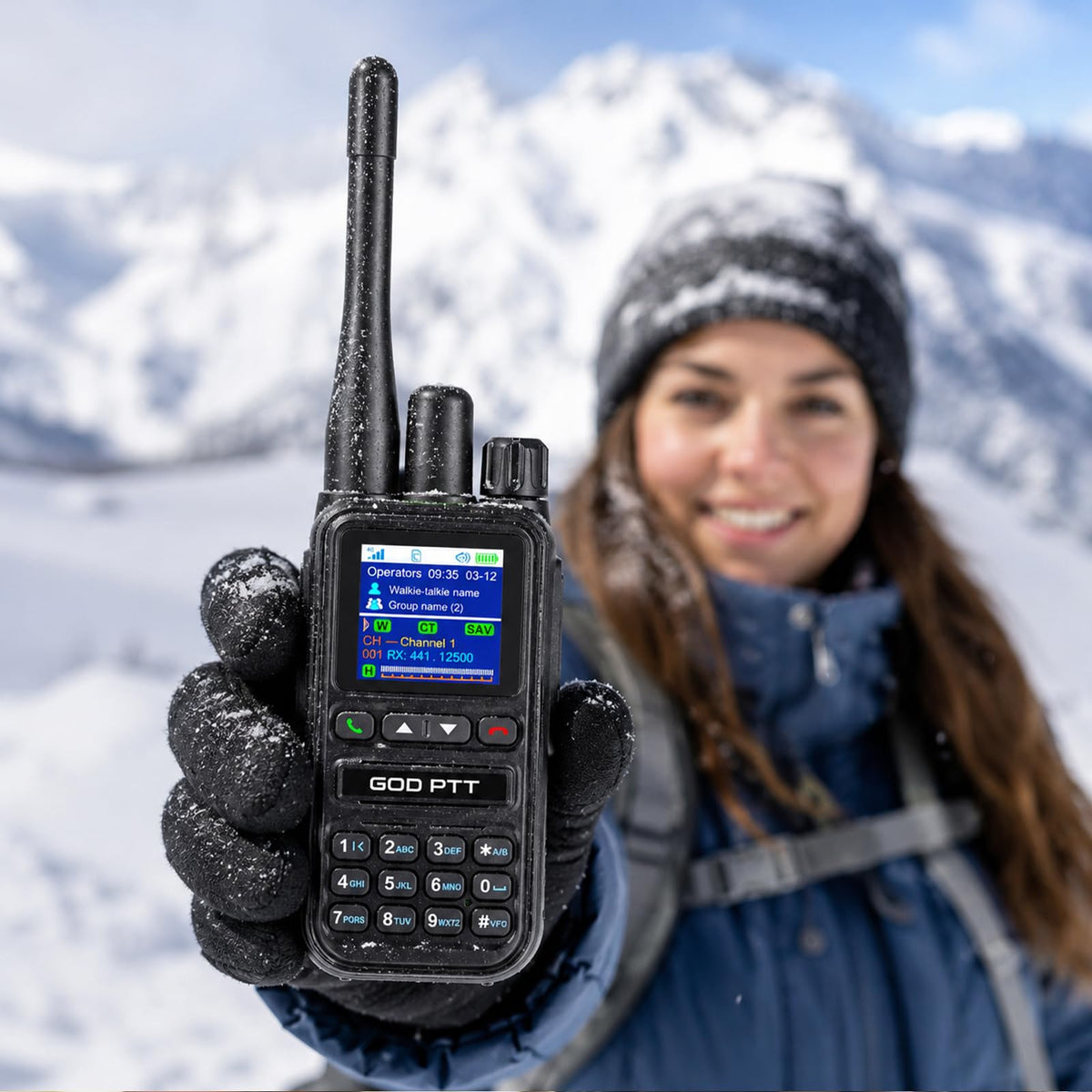 PoC+FRS Dual Mode 4G LTE Long Range Walkie Talkies, Blackï¼2-Pack