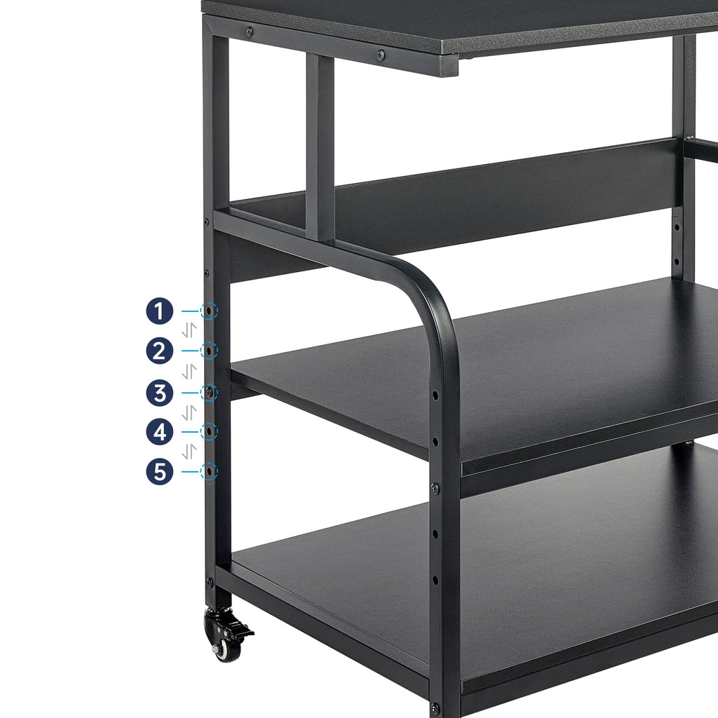 Fannova 23.6"x18.9"x30" Large Printer Stand with Adjustable Storage Shelf