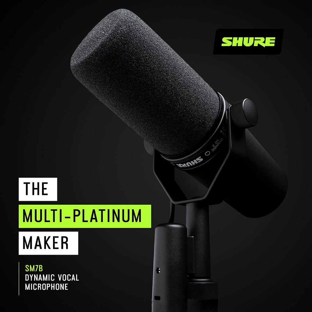 Shure SM7B Dynamic Vocal Microphone for Podcasting & Streaming