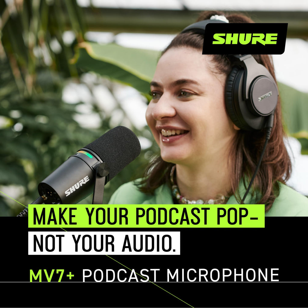 Shure MV7X XLR Dynamic Podcast & Recording Microphone - Black