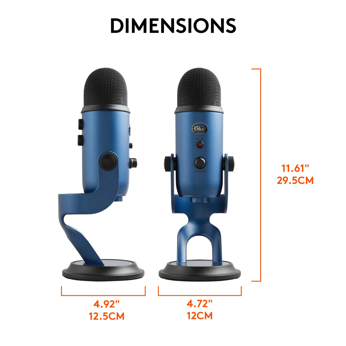 Logitech Creators Blue Yeti USB Microphone for PC, Mac, Gaming, Recording, Streaming, Podcasting, Studio and Computer Condenser Mic with Blue VO!CE Effects, 4 Pickup Patterns, Plug and Play - Silver