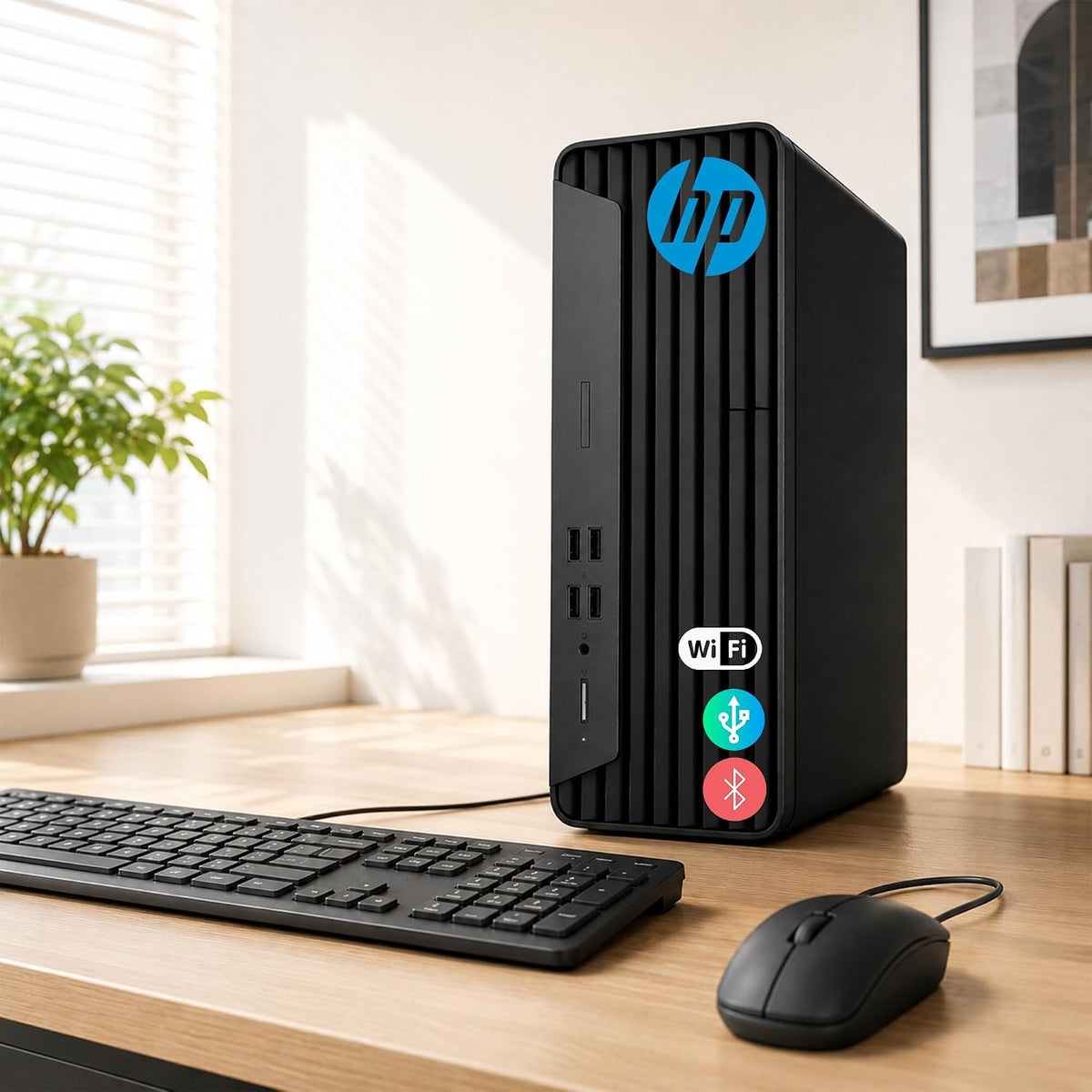 HP ProDesk G7 SFF Desktop Computer, Intel Processor, Dual 4K Display Support| 16GB RAM, 1TB SSD| WiFi| Bluetooth| HDMI, USB, RJ-45| Windows 11 Pro| Wired Keyboard & Mouse| Business & Personal Use