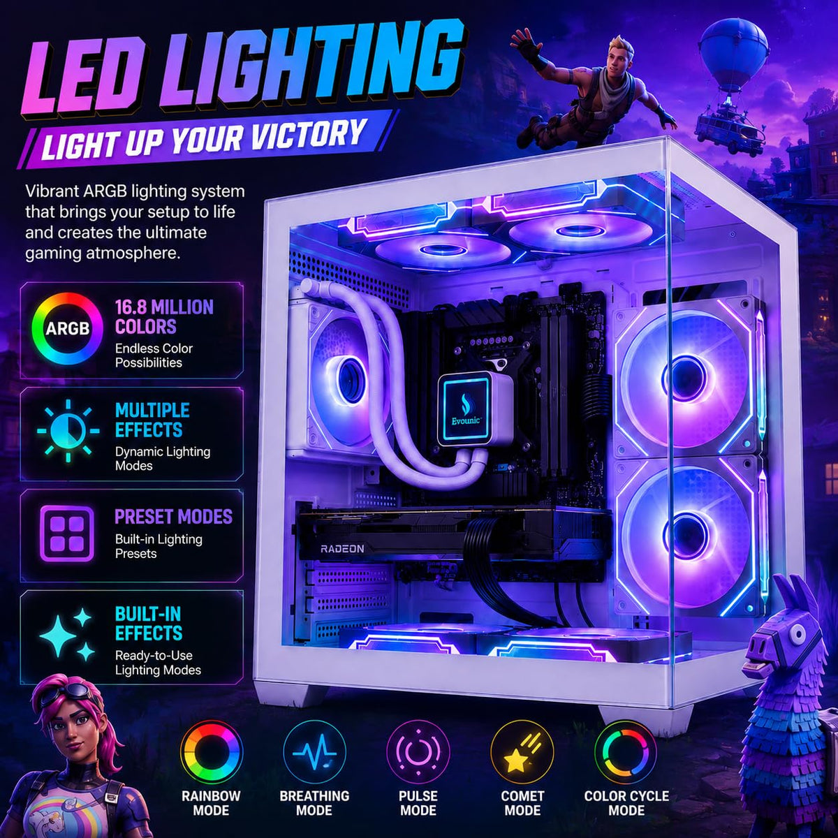 Gaming Desktop PC Computer 12-Core Processor Radeon RX580 GDDR5