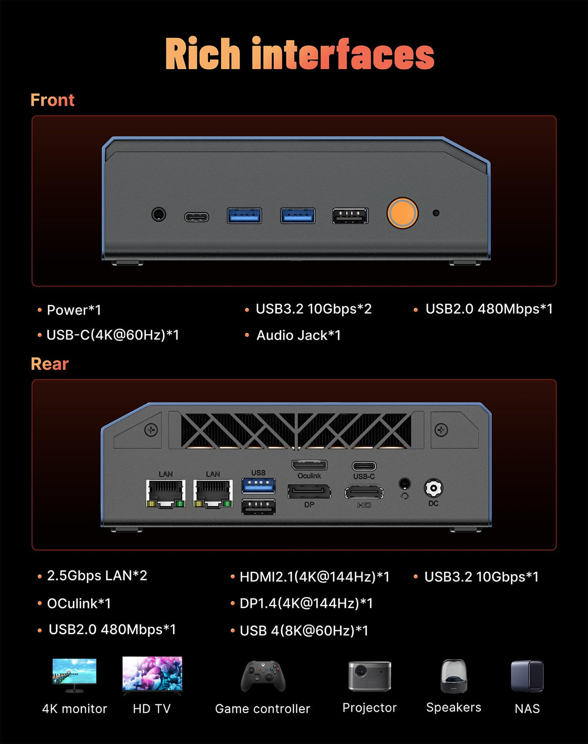 BOSGAME E4 Air Mini PC, AMD Ryzen 5 3500U 8GB DDR4 256GB SATA SSD