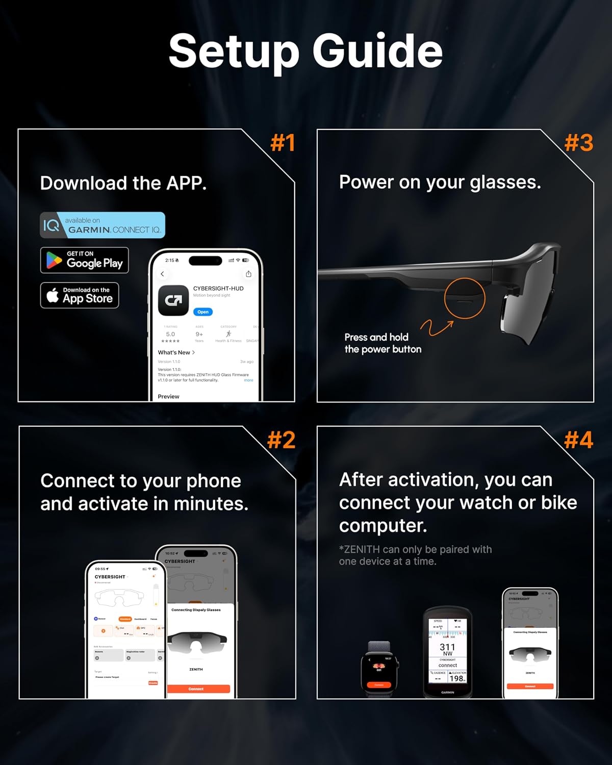 HUD Display Sports Glasses, for Cycling and Hiking, Real-Time Display, Smart Navigation, Proactive AI Alerts