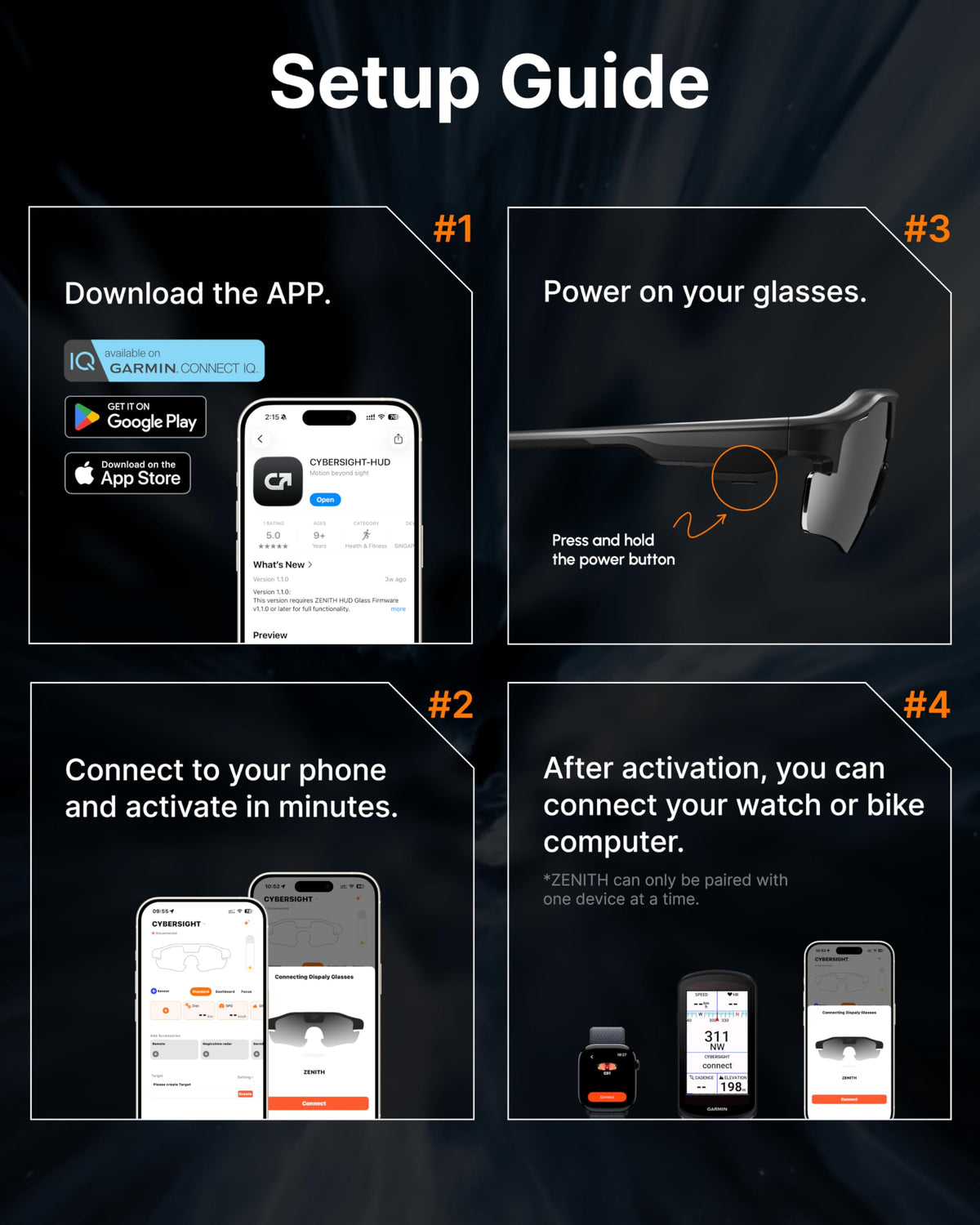 HUD Display Sports Glasses, for Cycling and Hiking, Real-Time Display, Smart Navigation, Proactive AI Alerts