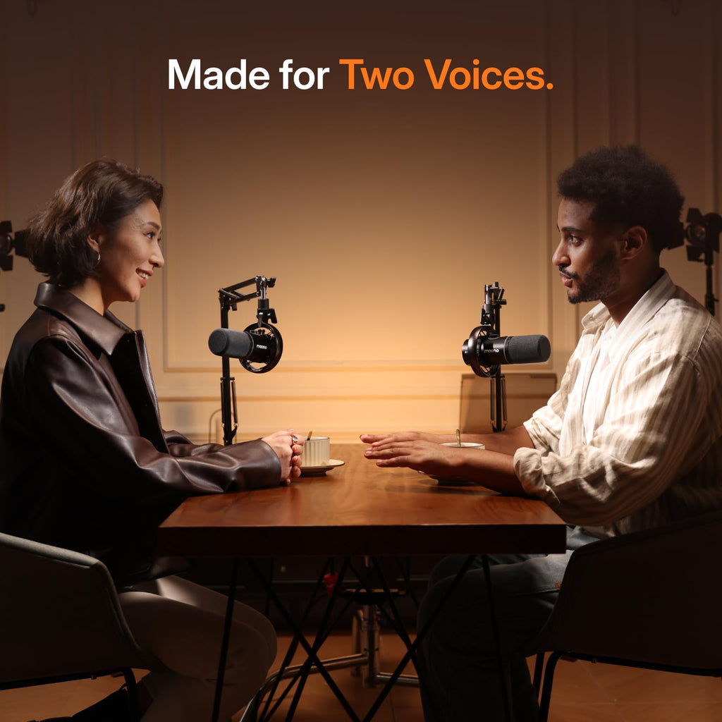 MAONO PD200W Hybrid Wireless Podcast Microphone for PC, Dynamic XLR USB Mic