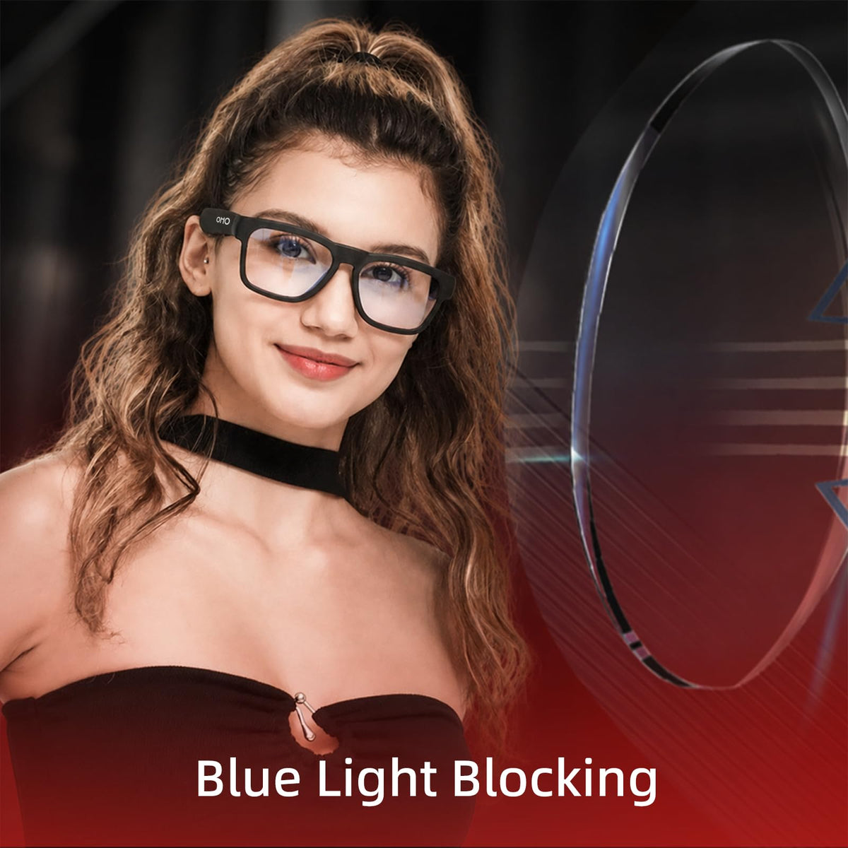 OHO AI Smart Glasses, UV400 Z87+ Audio Open Ear Bluetooth Sunglasses
