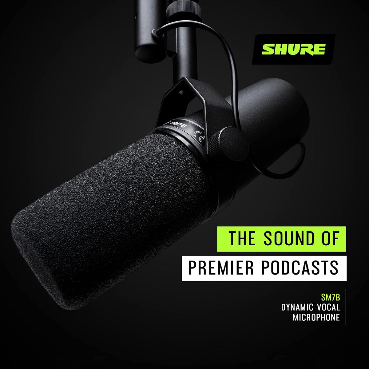 Shure SM7B Dynamic Vocal Microphone for Podcasting & Streaming
