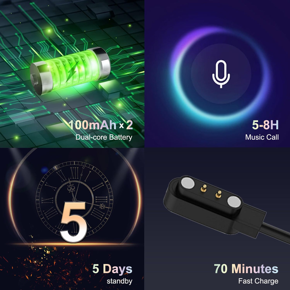 AI Camera Smart Glasses, 4K Video Sunglasses with 3600mAh Charging Case