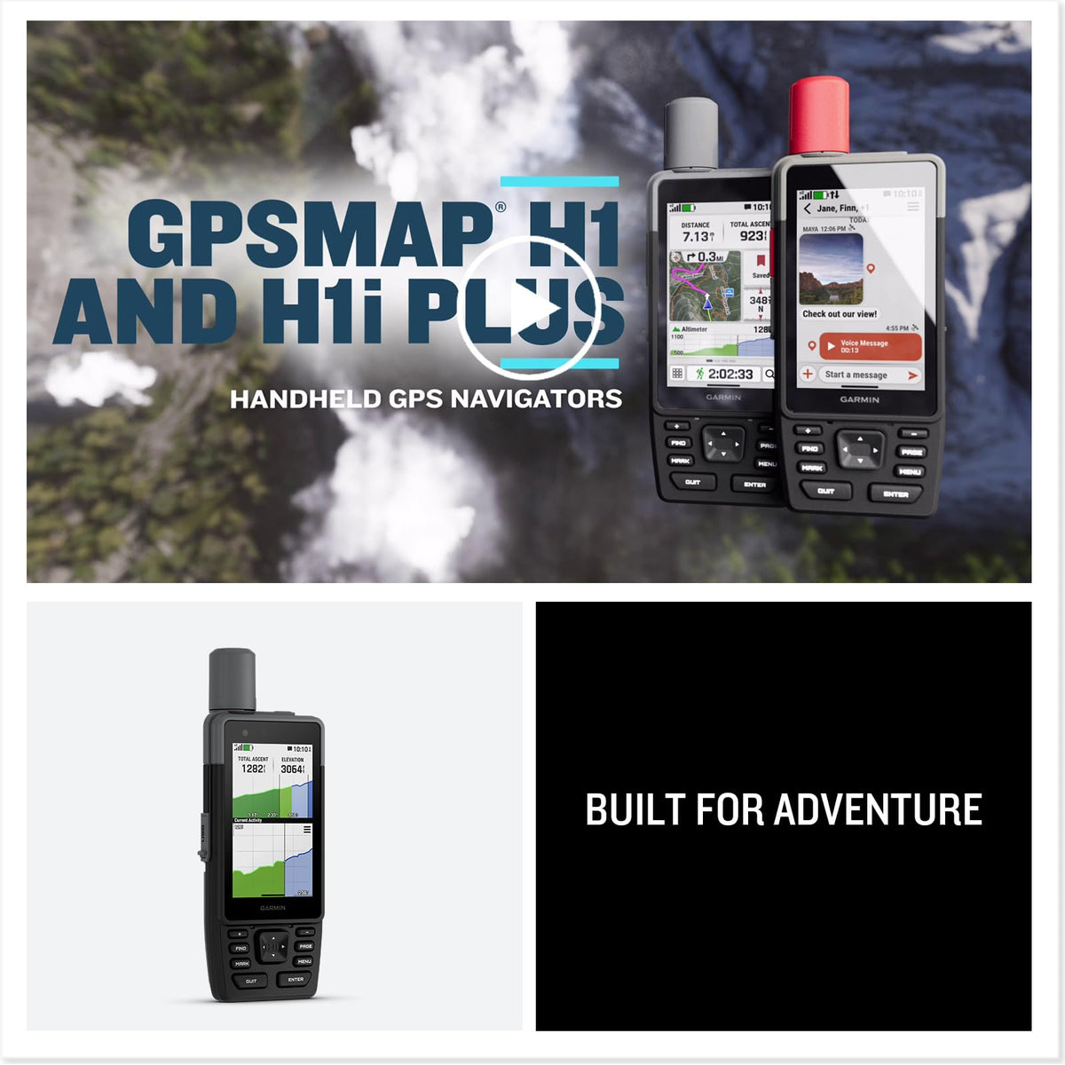 Garmin GPSMAPÂ® H1i Plus, GPS Handheld Navigator, inReachÂ® Plus Technology