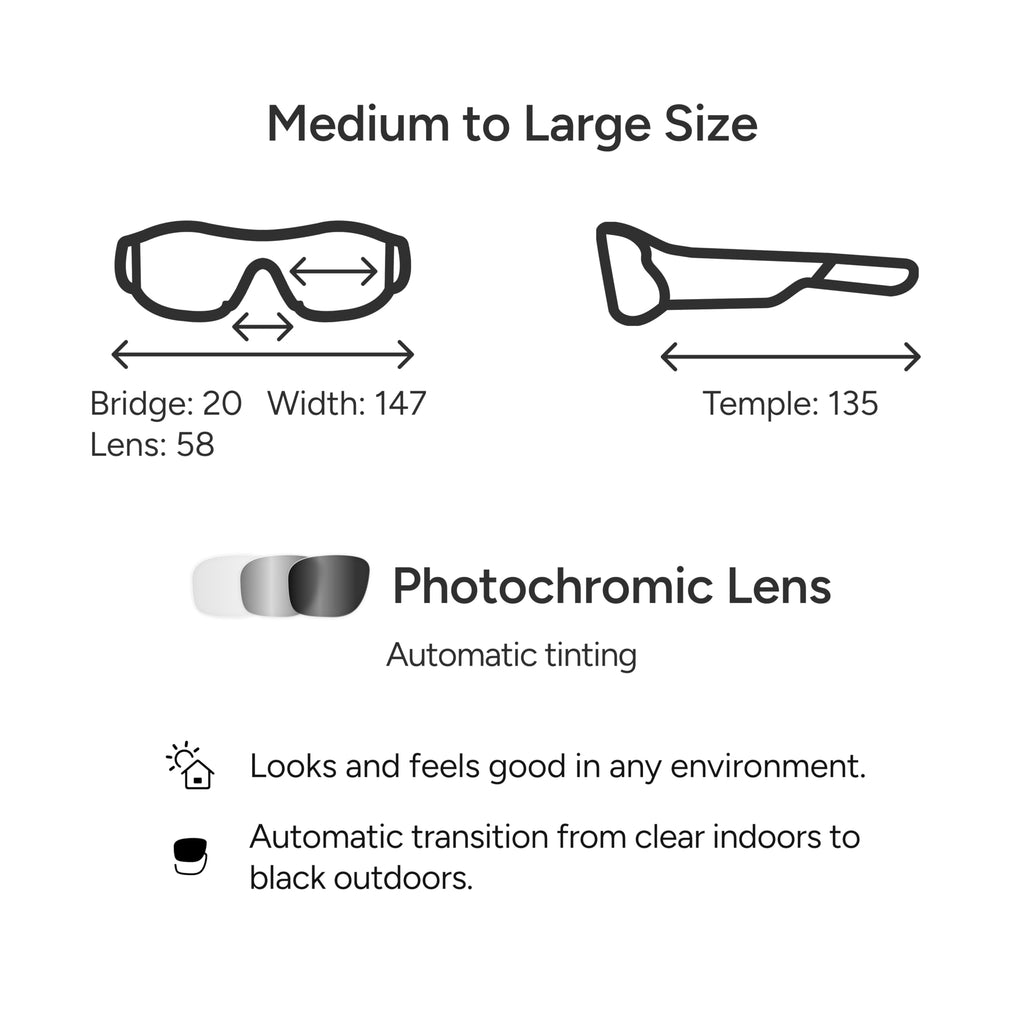 Lucyd Armor Smart Safety Glasses, TR90 Frame, Light Adaptive Lenses, Open Ear Speakers & Microphone - ANSI Z87.1