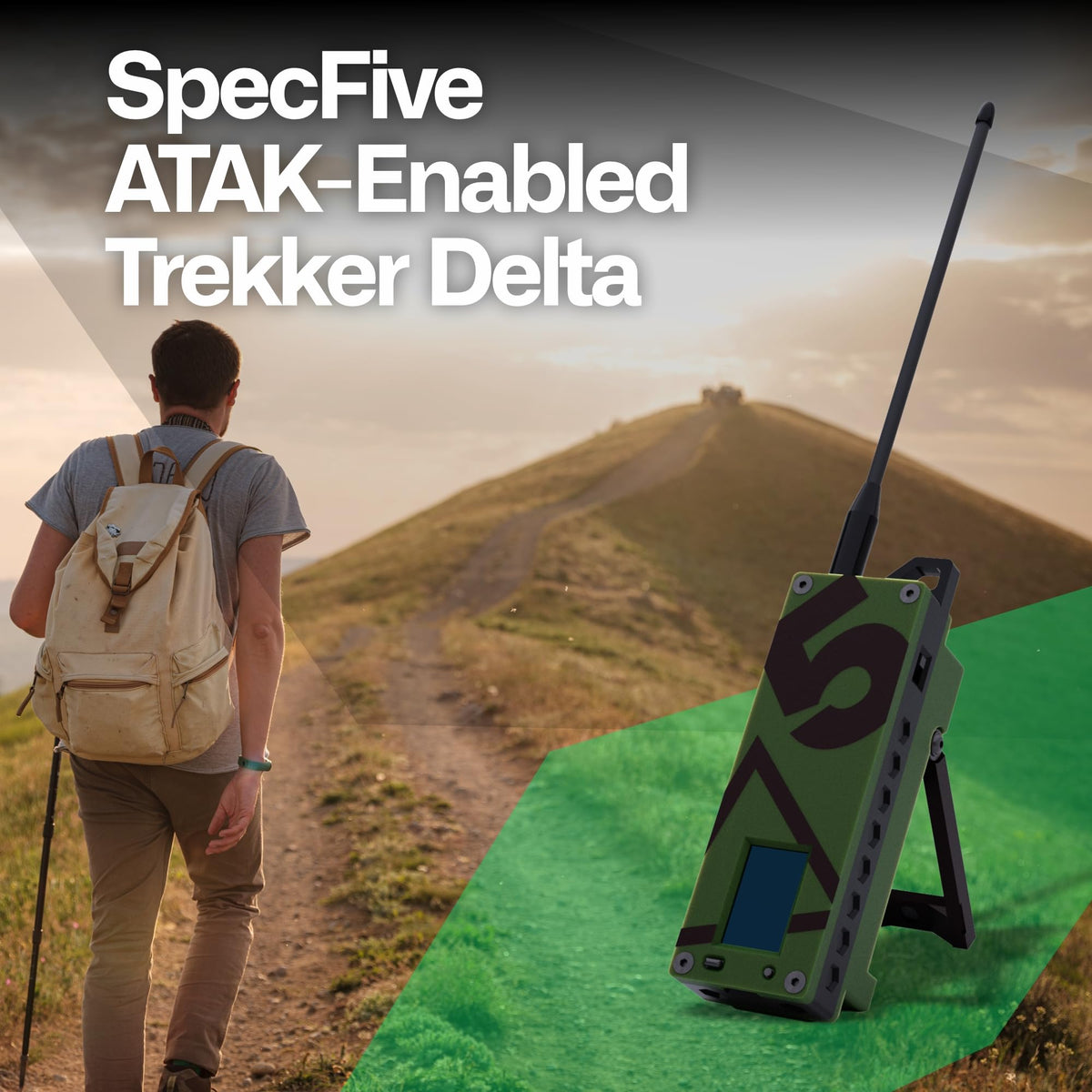 Trekker Delta Off-Grid LoRa GPS Radio, ATAK Meshtastic Communicator