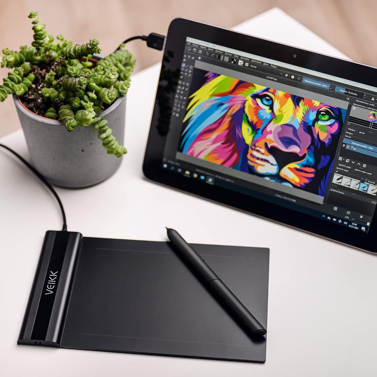 VEIKK S640 Drawing Tablet, 6x4 Inch Digital Graphics Tablet