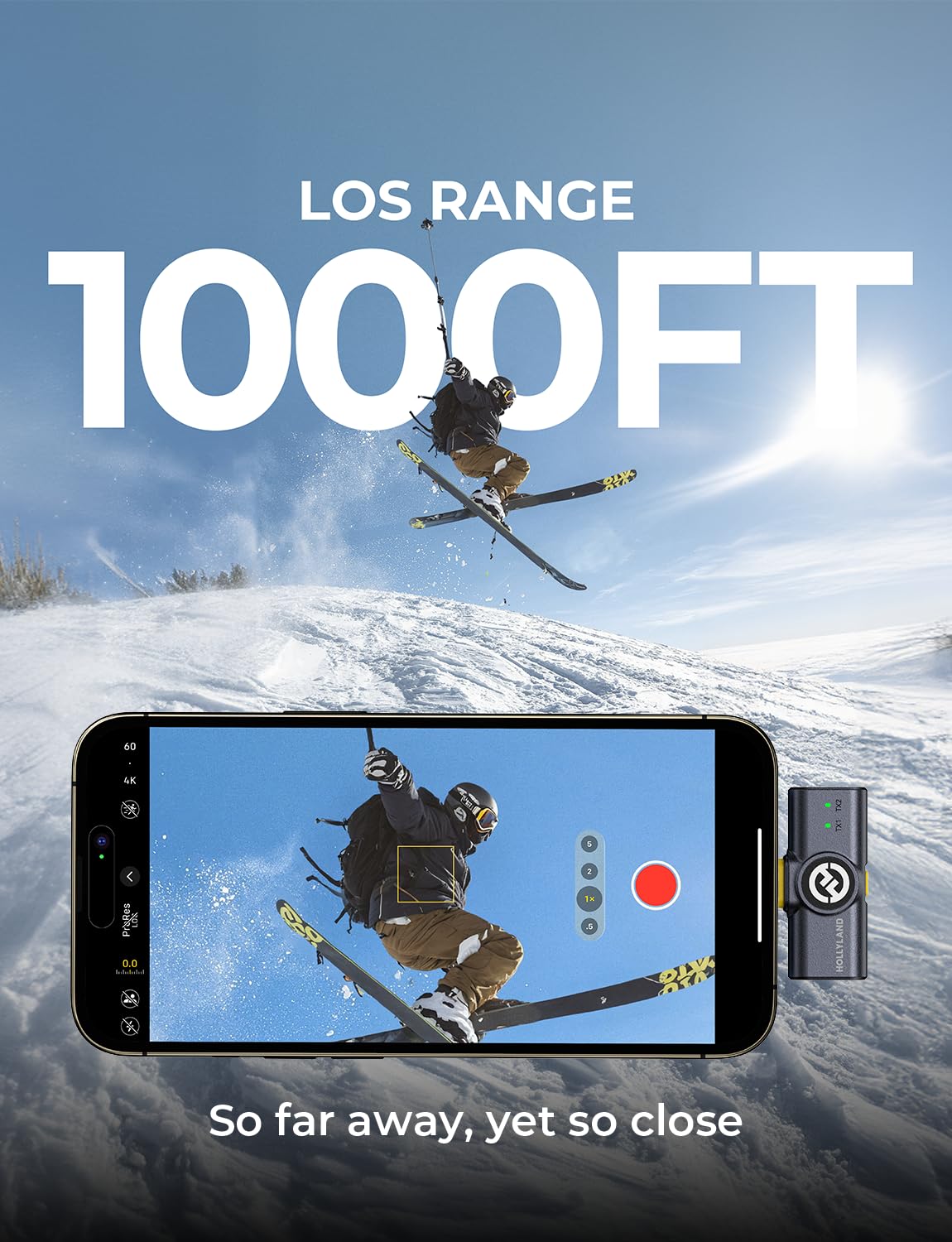 Hollyland Lark M2 Wireless Microphone for iPhone/Camera/Android/PC, 48kHz/24-bit High Fidelity Audio, 300m Range, Noise Cancelling, 40h Use, YouTube, Vlog, Streaming (Black, with Camera RX + USB-C RX)