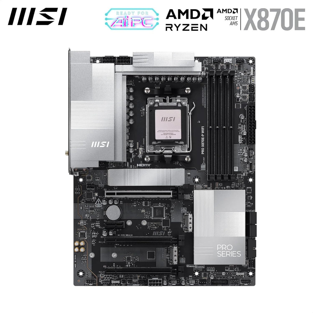 Micro Center AMD 9950X3D Processor with MSI MAG X870E Tomahawk Motherboard