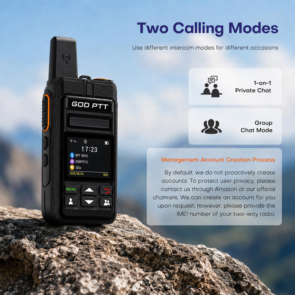 4G LTE PoC Walkie Talkies, Unlimited Range, SIM & Headsets, 2 Pack