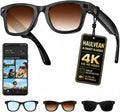 AI Smart Glasses with 13MP Camera for 4K Photo & Video, 3 Replaceable Lense