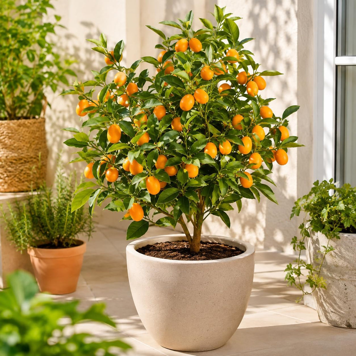 Live Meiwa Kumquat Tree 1 Gallon Pot | Productive Sweet Citrus Fruit Tree | Fresh Kumquats for Planting | Ideal for Backyard & Patio Containers (No Ship to CA, HI, AK)