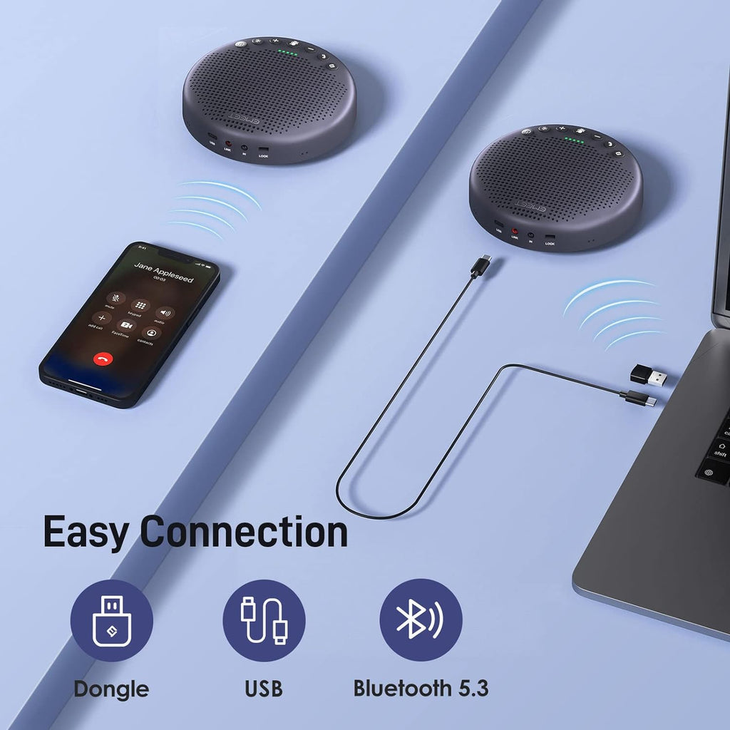 EMEET Luna Plus Kit Conference Speaker and Microphone with 8+1 Mics