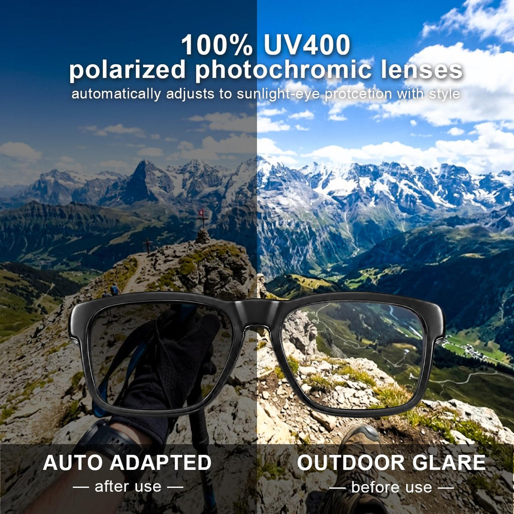OHO AI Smart Glasses, UV400 Z87+ Audio Open Ear Bluetooth Sunglasses