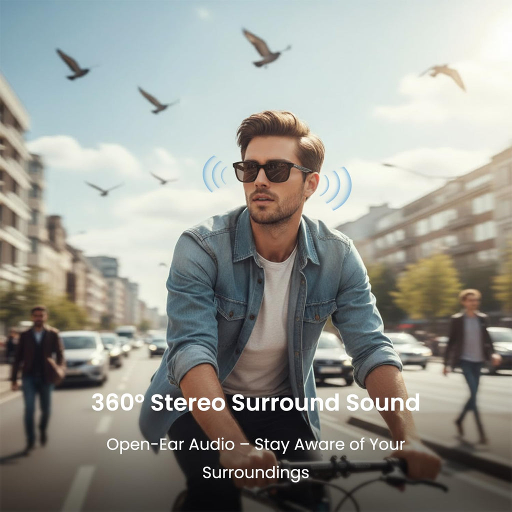G5 AI Smart Glasses with Camera, 13MP Recording Glasses for Big Heads - XXL