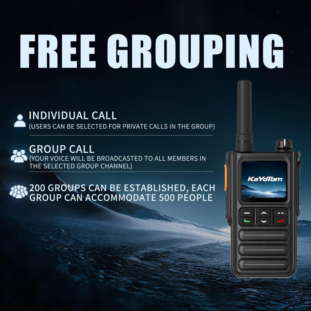Lifetime Free GPS Global Unlimited Range Walkie Talkie Poc Radios(2-Pack)
