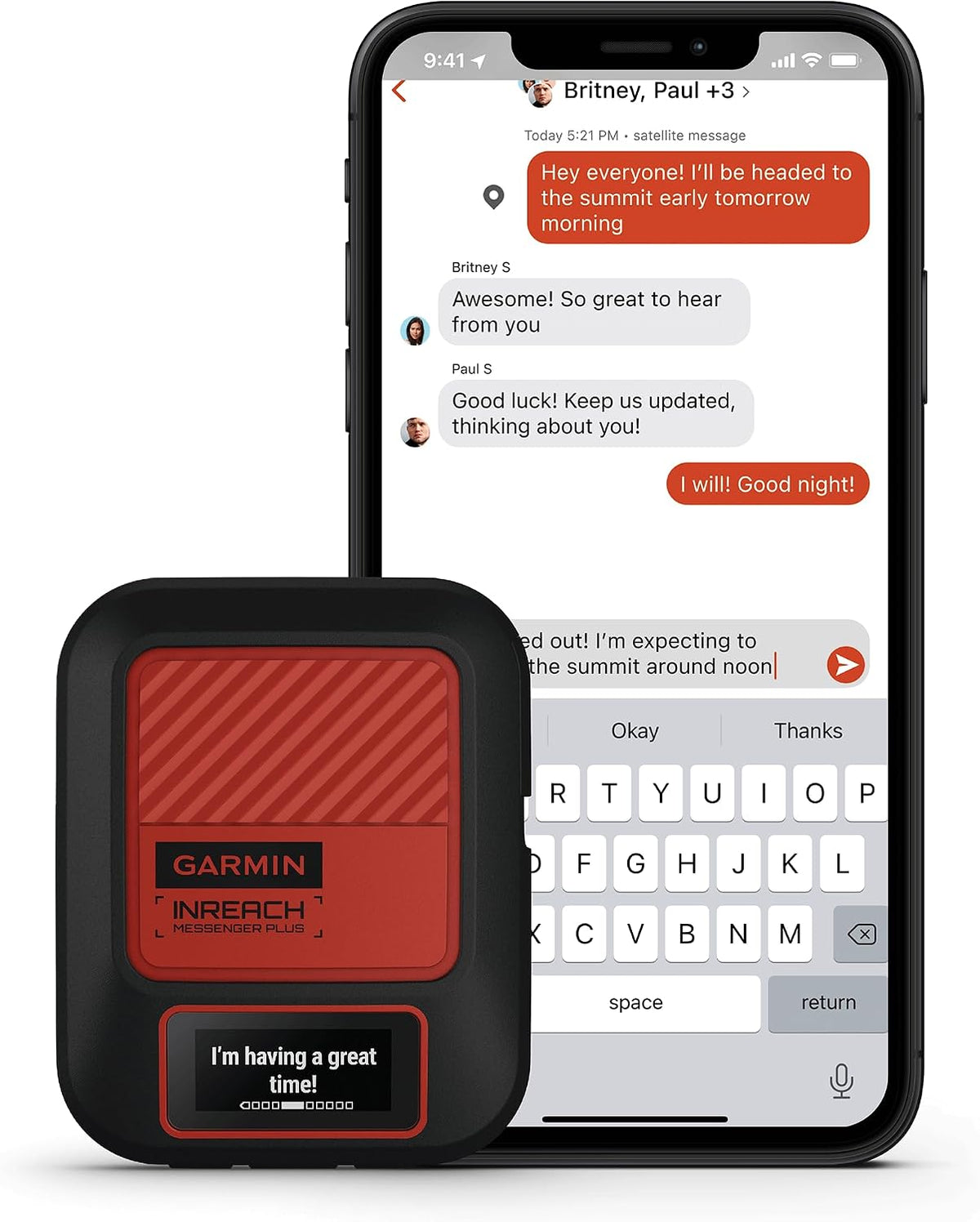 Garmin inReach Messenger Plus Satellite Communicator with P-Bank Bundle