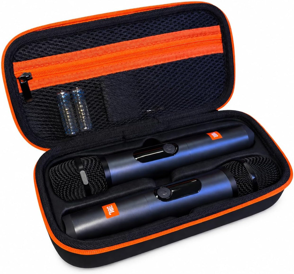 JBL Wireless Two Microphone System with Dual-Channel Receiver, Black Including Winguard Protective Travel Case