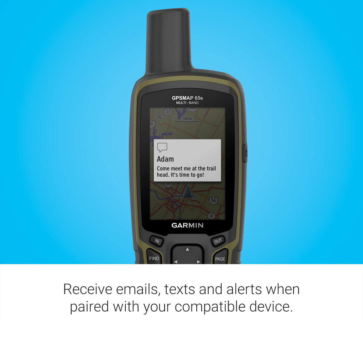 Garmin GPSMAP 65, Button-Operated Handheld with Expanded Satellite Support and Multi-Band Technology, 2.6" Color Display, 010-02451-00