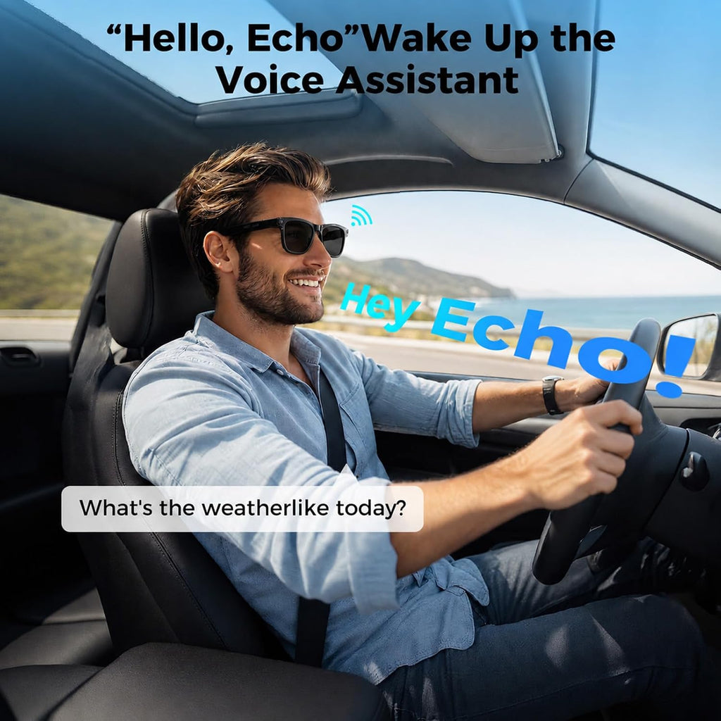 KAIGERR AI Smart Glasses with 13MP Camera, Stabilized POV Recording