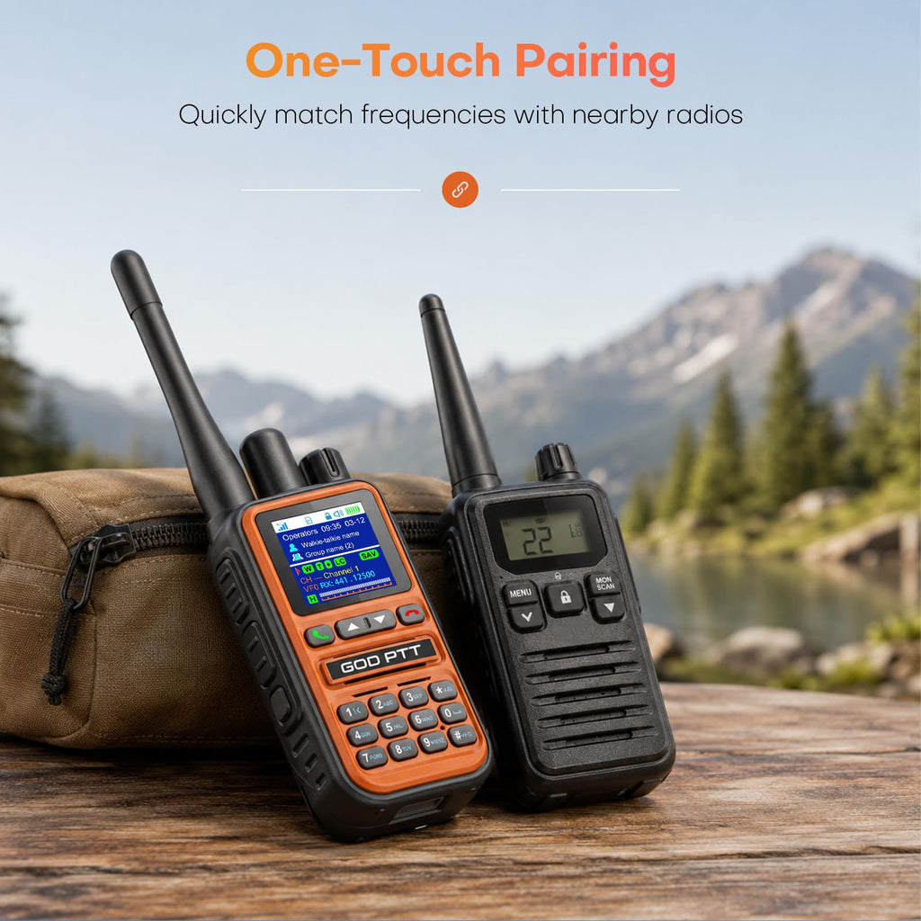PoC+FRS Dual Mode 4G LTE Long Range Walkie Talkies, Blackï¼2-Pack
