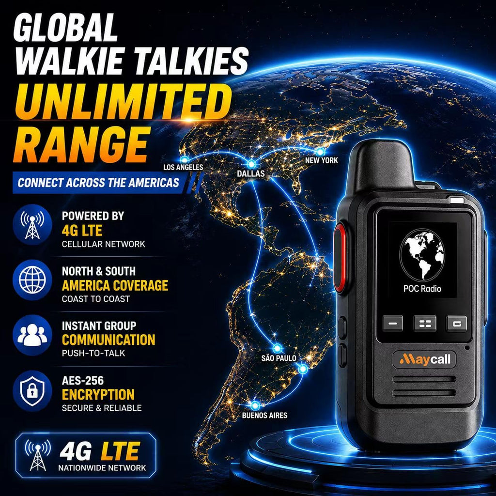 Global Lifetime Free Rapid 4G LTE PoC Radio Walkie Talkies Unlimited Range
