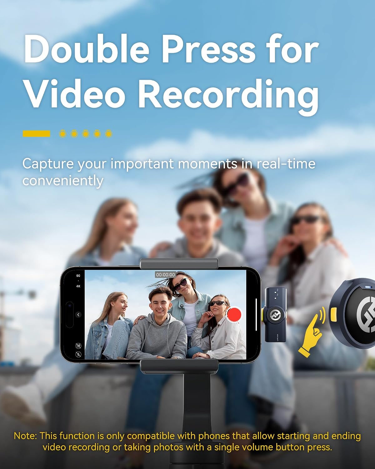 Hollyland Lark M2 Wireless Microphone for iPhone/Camera/Android/PC, 48kHz/24-bit High Fidelity Audio, 300m Range, Noise Cancelling, 40h Use, YouTube, Vlog, Streaming (Black, with Camera RX + USB-C RX)