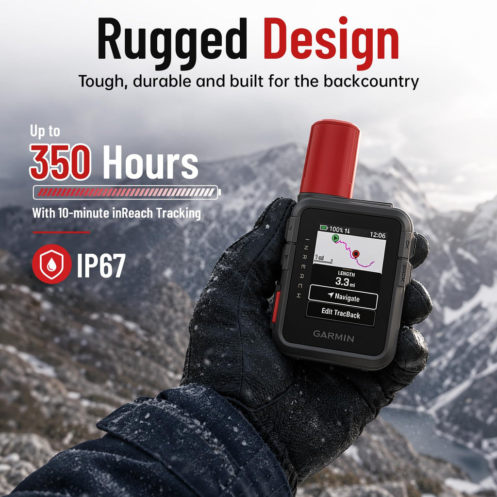 Garmin inReach Mini 3 Plus, Rugged Global Satellite Communicator with Touchscreen Texting, Photo & Voice Messaging, Emergency SOS Messages - Bundle w/Deco Essentials 26-Month CPS Plan