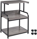 Fannova 3 Tier Gray Printer Stand with Height Adjustable Storage Shelf