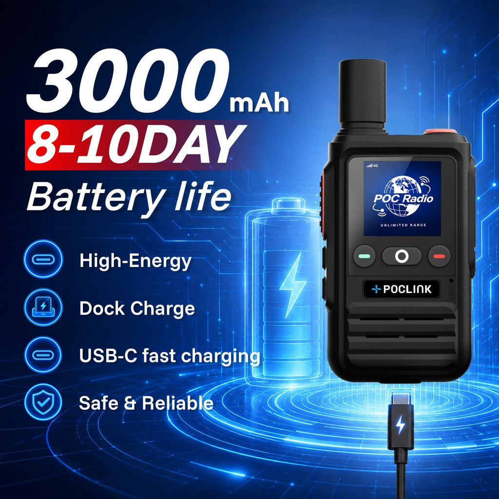 Lifetime Free Radios Walkie Talkies Long Range 4G LTE POC Two Way Radios
