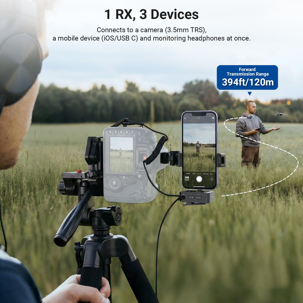 NEEWER CM26 MAX AI Wireless Lavalier Microphone for Phone Camera PC