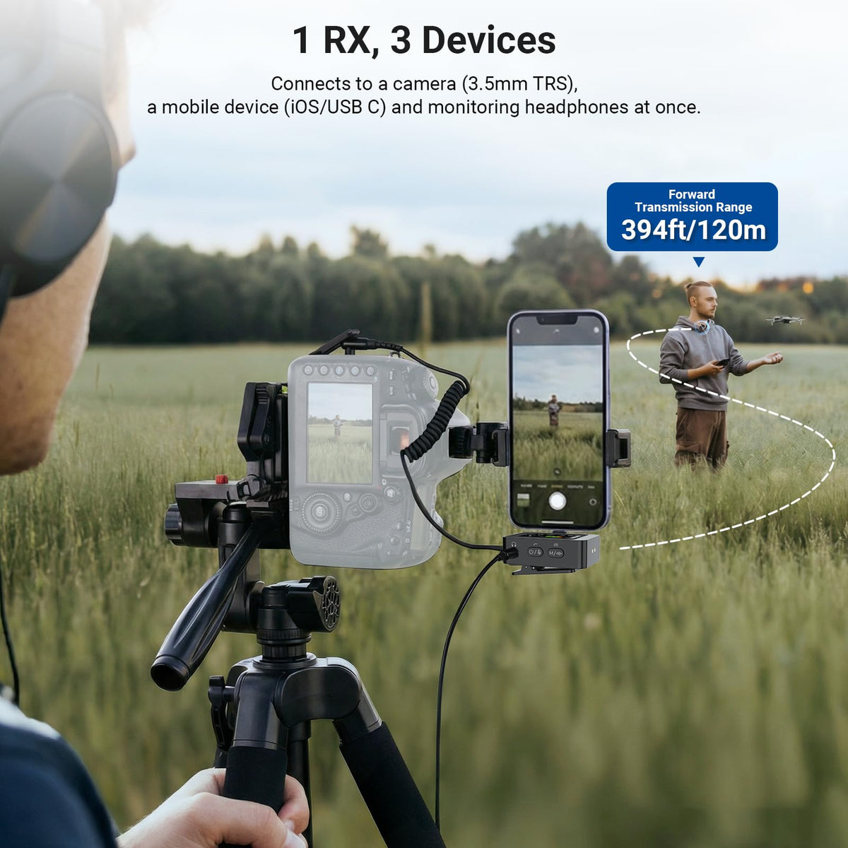 NEEWER CM26 MAX AI Wireless Lavalier Microphone for Phone Camera PC