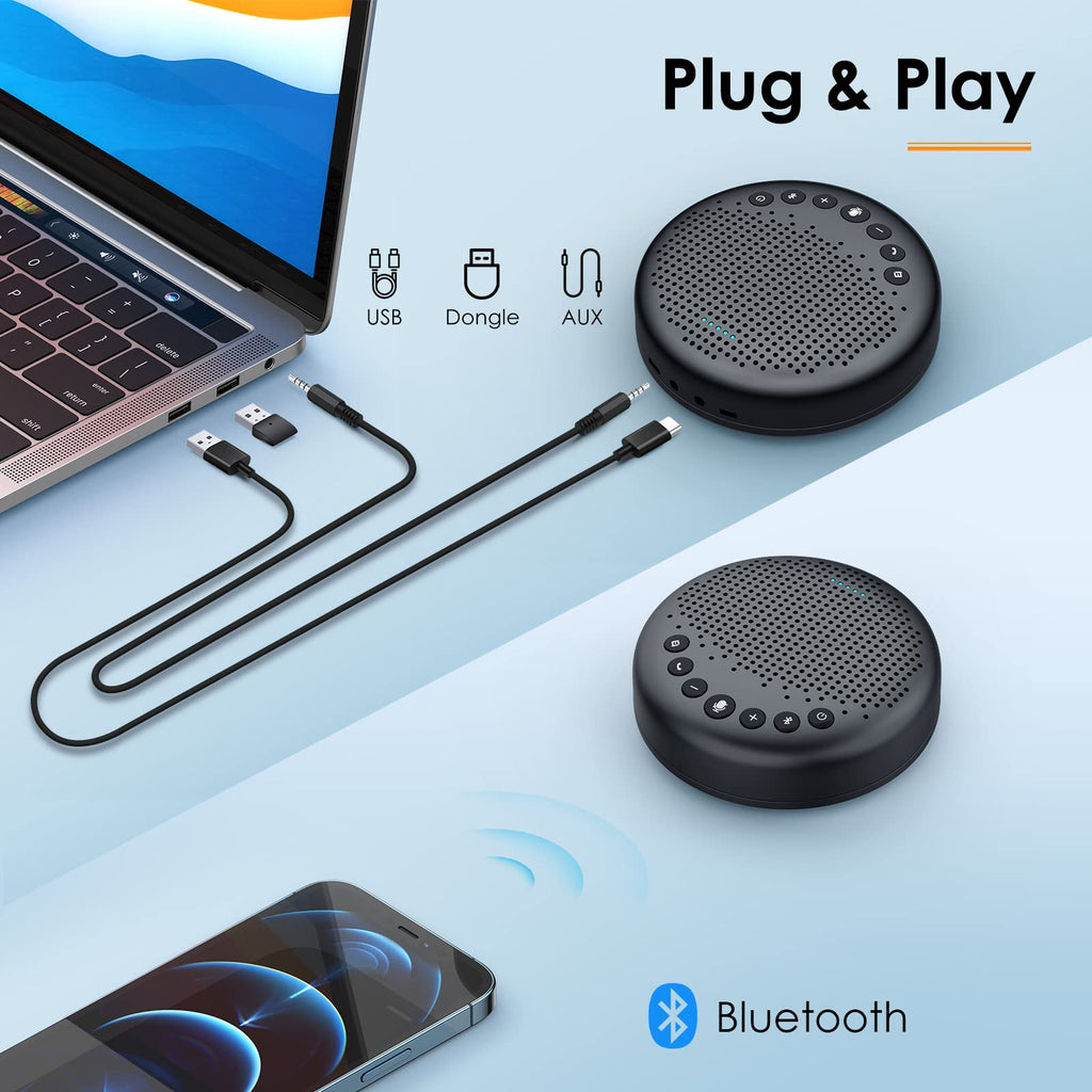 EMEET Luna Plus Kit Conference Speaker and Microphone with 8+1 Mics
