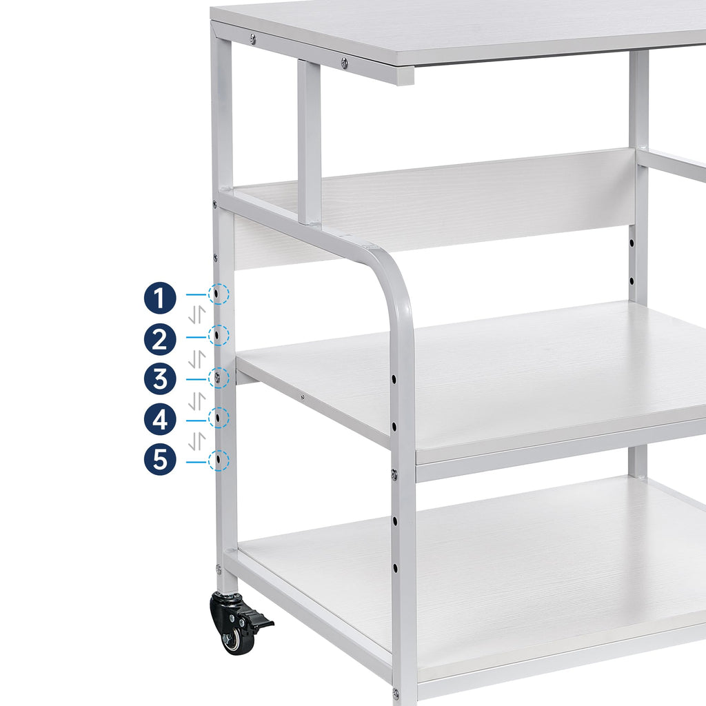 Fannova 23.6"x18.9"x30" Large Printer Stand with Adjustable Storage Shelf