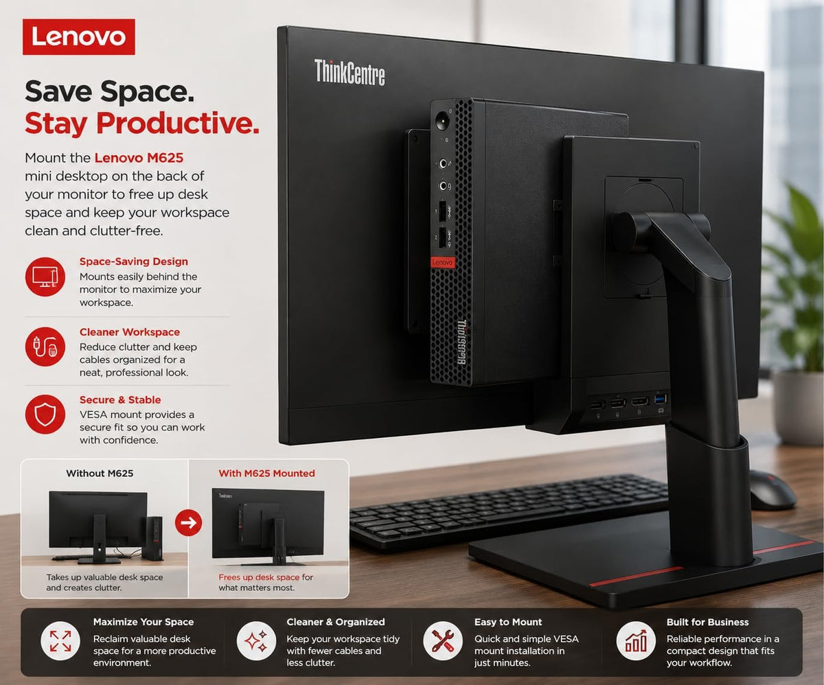 Customized Lenovo Mini Desktop Computer, AMD Processor & Graphics, 16GB DDR4 RAM, 256GB/512GB/1TB SSD, Windows 11 Pro, Wi-Fi, Bluetooth, 2X DisplayPort, Keyboard & Mouse, for Daily Work